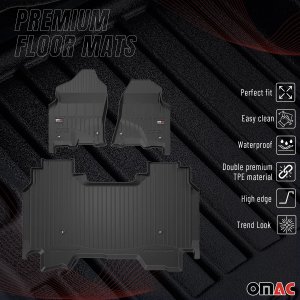 Dodge Ram 1500 Floor Mat - Omac - Premium TPE - Black - 2019